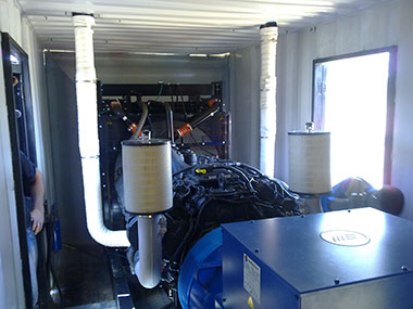 Inside an 800KVA Genset